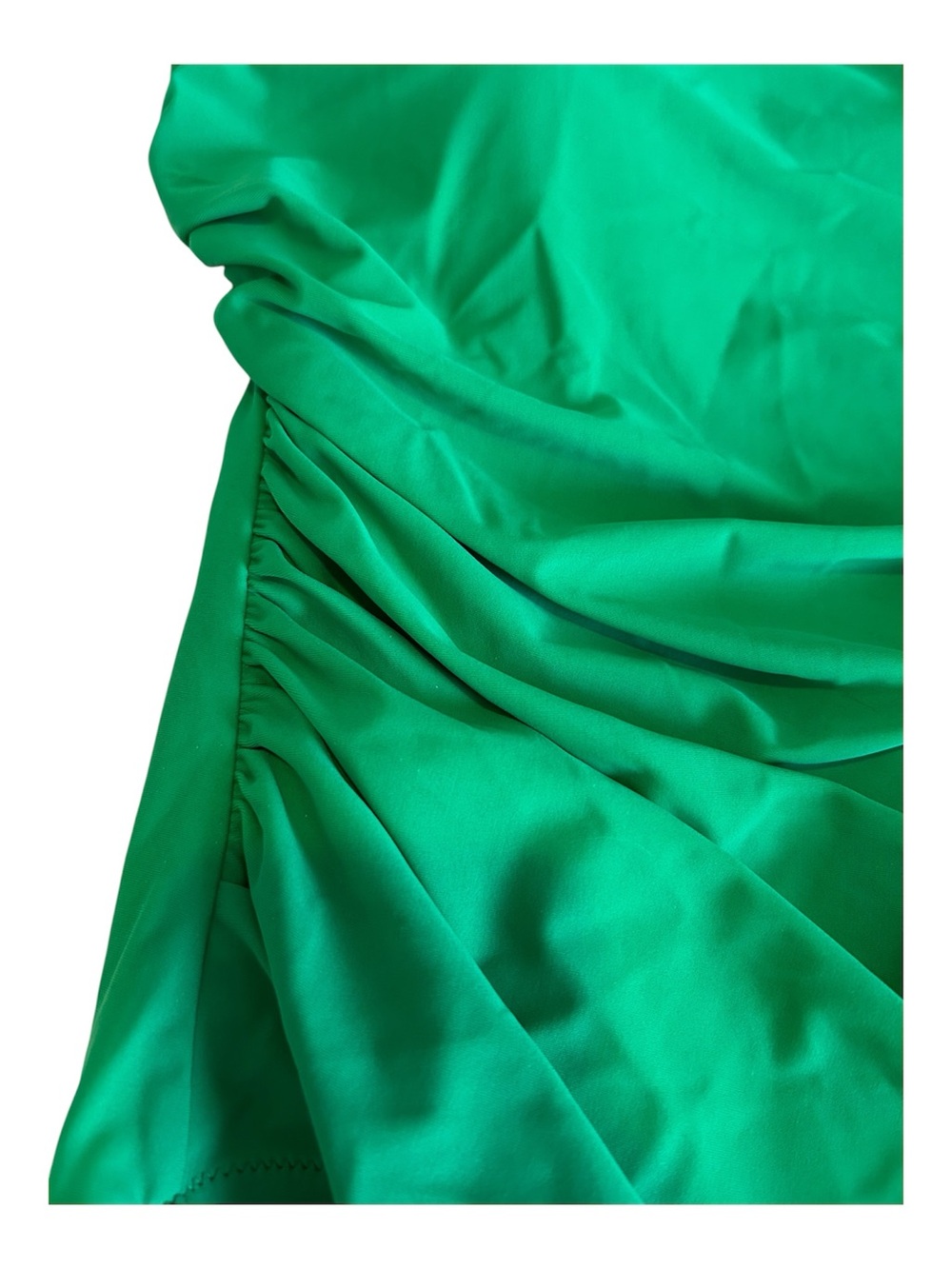 J. Crew One-Shoulder Emerald Green Ruched Women’s Swimsuit - Picture 6 of 10